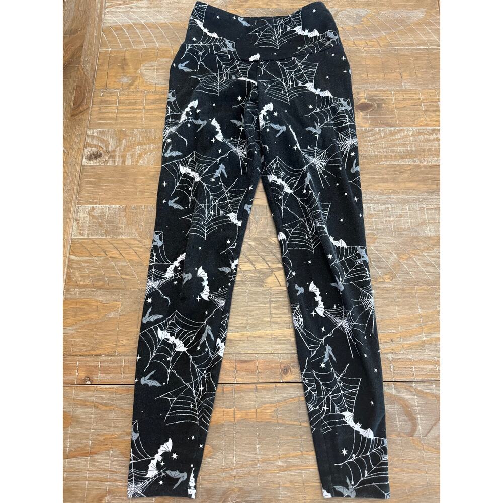 No Boundaries Cobweb Pants XS 0 2 Black Halloween Stars Bats Pajama Lounge Pants